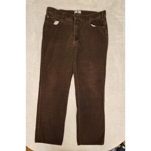 Gap Mens Dark Brown Corduroy Velvet‎ Pants Size 36x34 Wide Leg